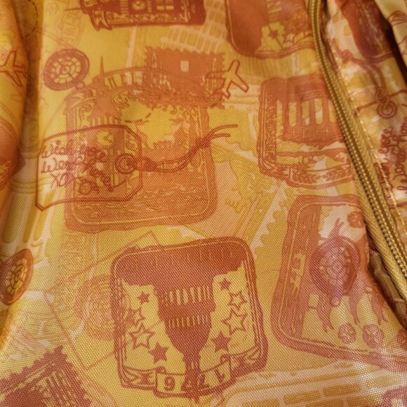 Samantha Brown Croco Cosmetic Case w/removable inserts Aqua/Camel NEW - Picture 9 of 9